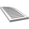 Ekena Millwork Quarter Round Top Right Surface Mount PVC Gable Vent w/ 2"W x 1-1/2"P Brickmould Frame, 14"W x 34"H GVPQR14X3402SF - alternate 4